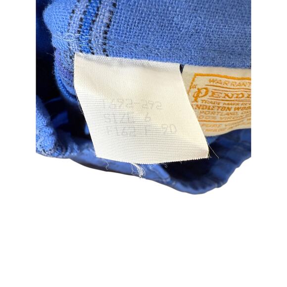 Vintage Pendleton wool pleated windowpane maxi skirt unlined size 6 - Picture 4 of 7